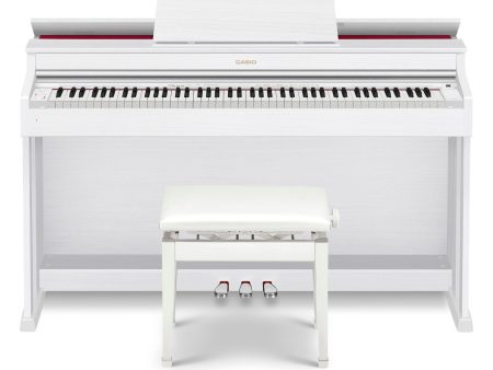 Casio AP-470 Celviano Digital Cabinet Piano with Bench - White on Sale