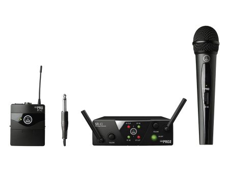 AKG 3352X00050 WMS40 Mini Wireless Handheld & Bodypack Dual System: A C Supply